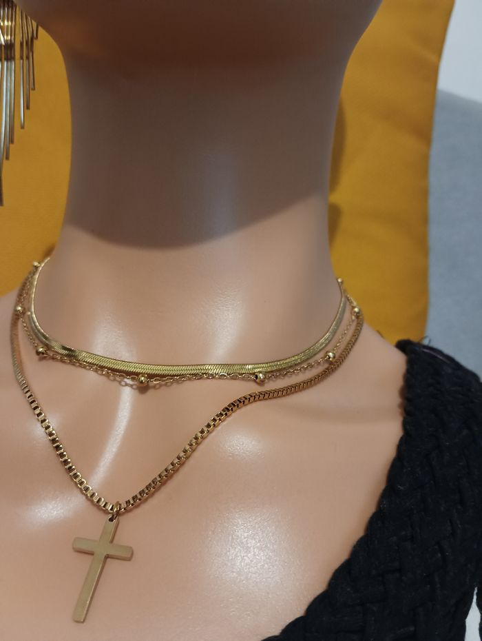 Collier en croix trio - photo numéro 7