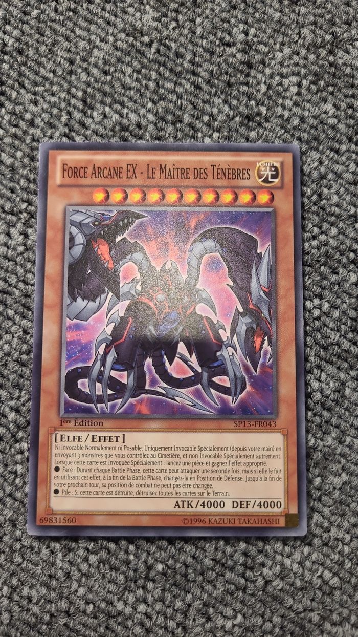 Carte yu gi oh  - Force Arcane EX - le maître des ténèbres  - 1996