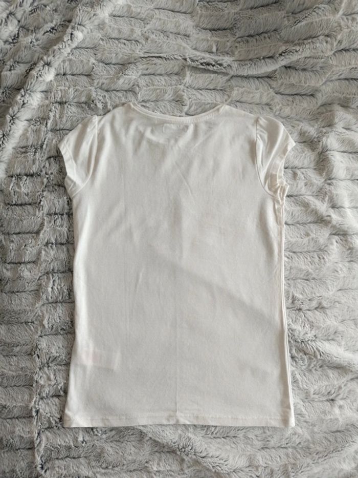 Tee shirt blanc motif sequins papillon neuf - photo numéro 4