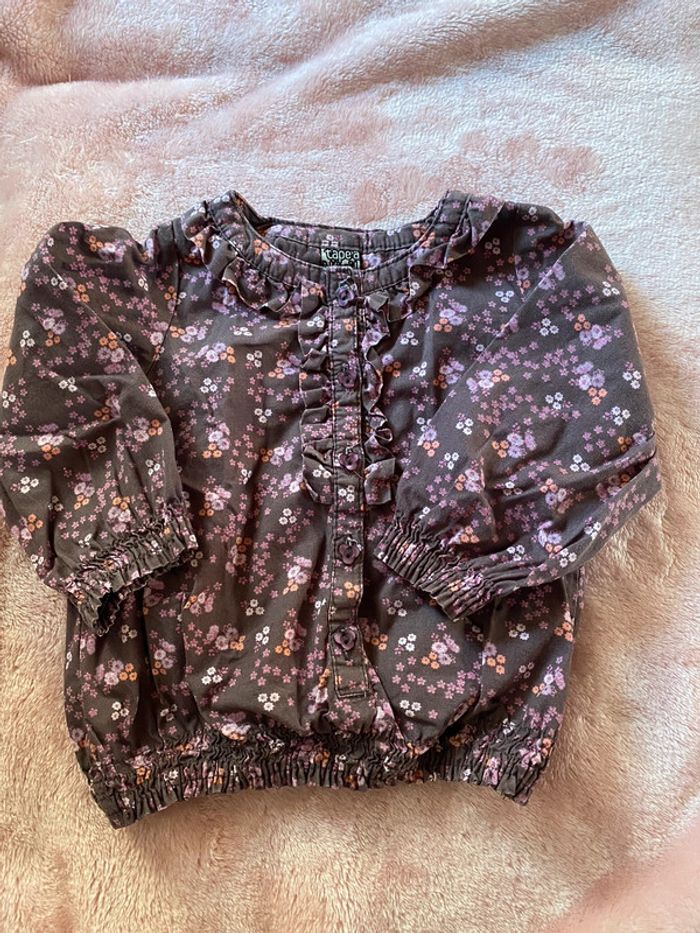 Blouse bébé fille fleuris TAO 12 mois