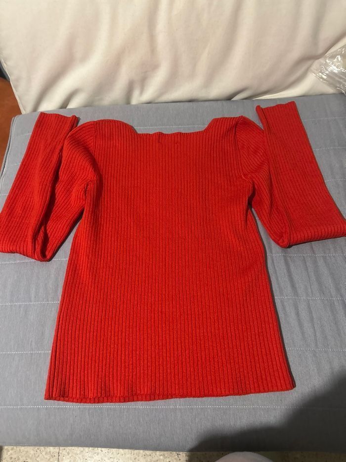 Pull côtelé femmes asymétrique taille S - photo numéro 3