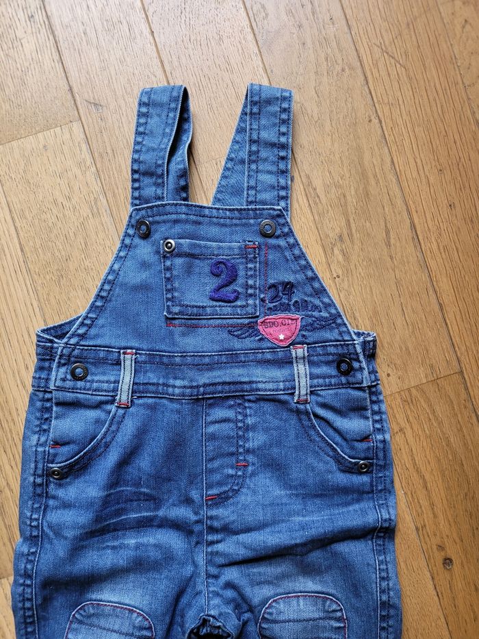 Salopette en jean sucre d'orge bébé garçon 3 mois - photo numéro 2