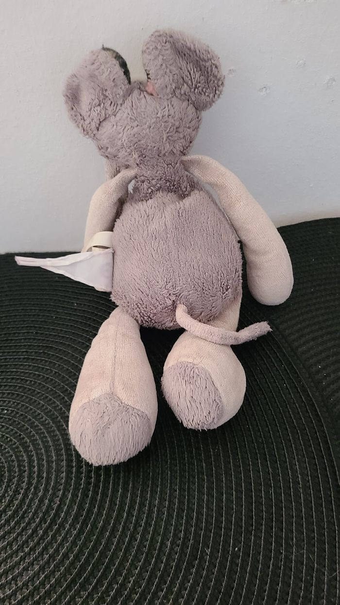Doudou éléphant Les Zazous beige gris noir MOULIN ROTY - photo numéro 4