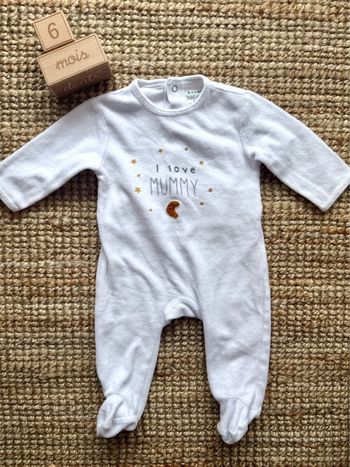 Pyjama velours Kiabi 6mois / 68cm
