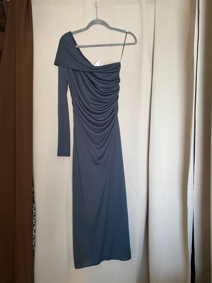 Superbe belle robe drapée asymétrique Zara neuve avec étiquette taille M - photo numéro 6