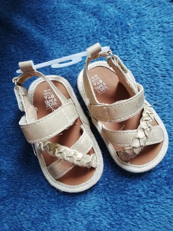 Nu-pieds dorés fille