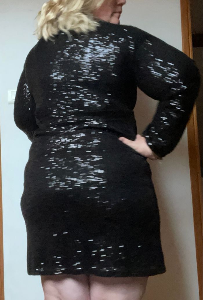 Robe à sequins noire Tissaia Taille L -44 - photo numéro 2