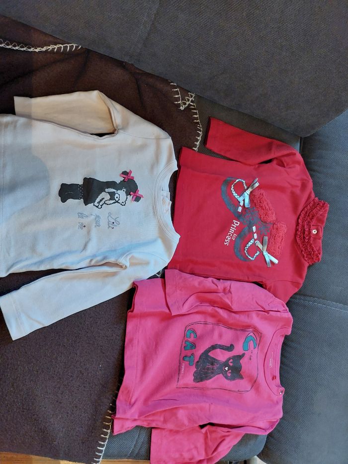 Lots de t-shirts ML 6mois