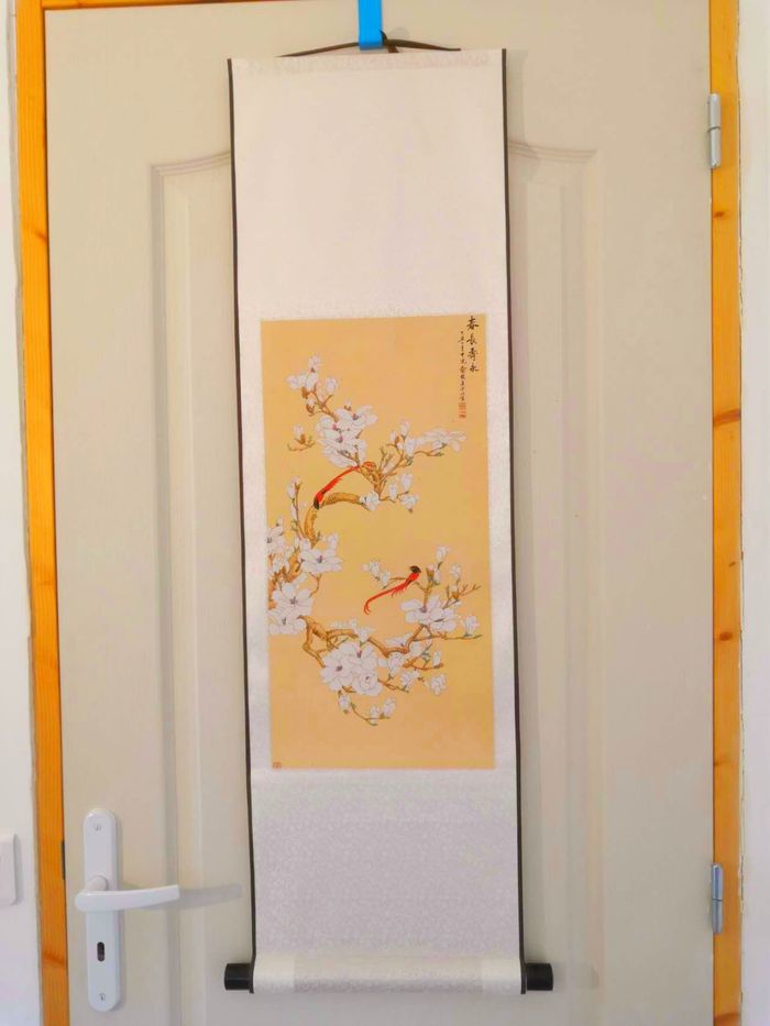 Tableau Peinture chinoise oiseaux et fleur