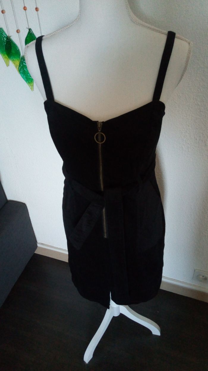 Robe coton noire côtelé - photo numéro 3