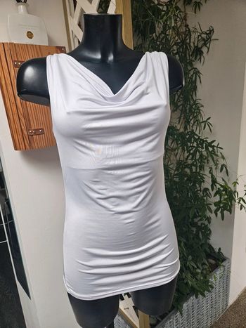 CWK blouse fluide col tombant blanche taille M