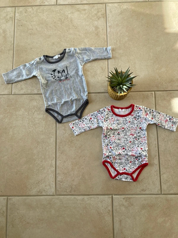 Lot de 2 bodies garçon taille 6 mois