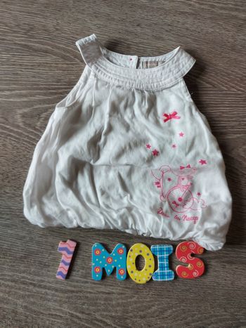 Robe boule blanche grain de blé 1 mois