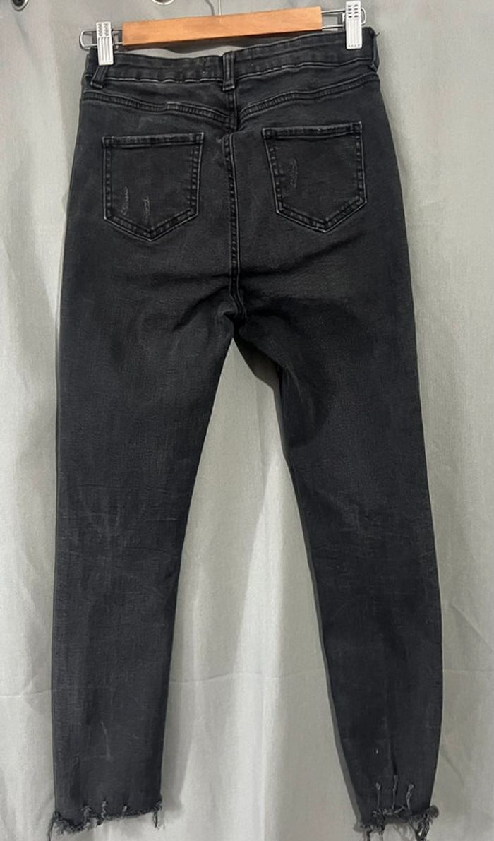 Jean Slim noir effet abîmé taille 38 excellent état marque Debim Co - photo numéro 2