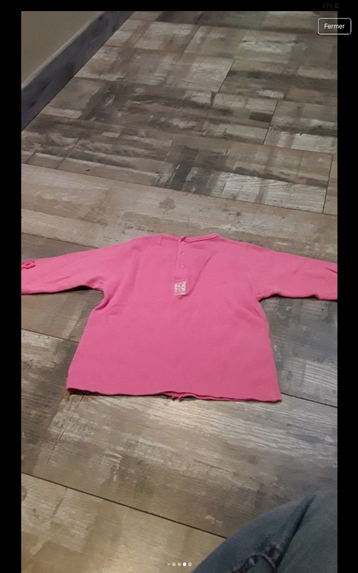 Tee shirt manche longue rose - photo numéro 6