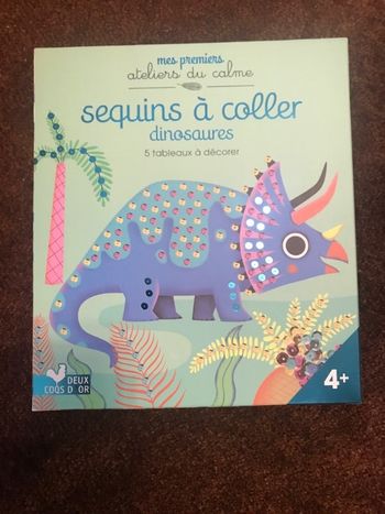 Sequins à coller dinosaures neuf