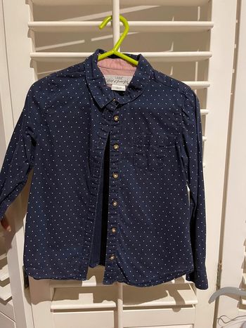 Chemise Marine pois blanc H&M très bon état