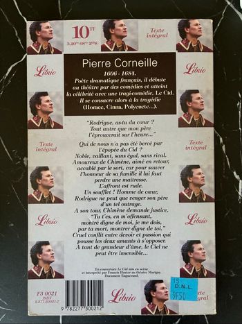 Livre Le Cid - Corneille