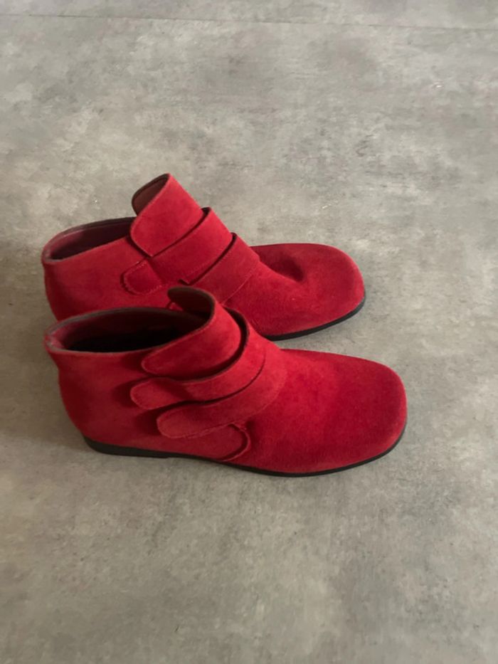 Bottines "Camille" Rouge