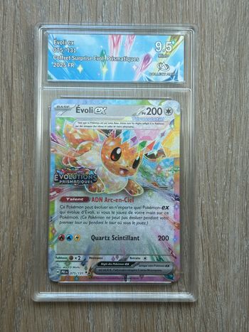 Pokémon carte gradée Evoli Stamp Evolution Prismatique CollectAura 9.5
