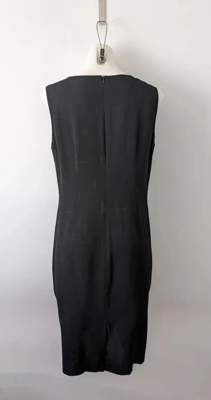 Robe noire vintage à motifs - ZAPA - taille 42 - photo numéro 3