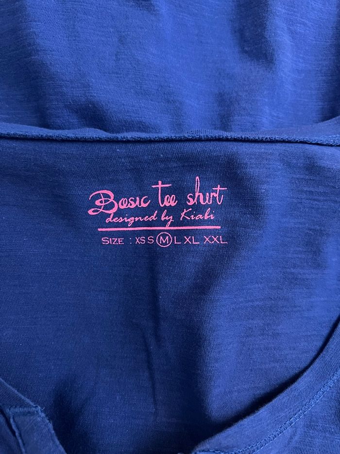 T-shirt à manches longues col tunisien bleu Kiabi - photo numéro 6