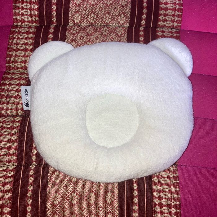 Oreiller cale tête bébé p’tit panda candide blanc