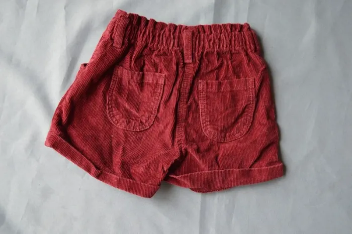 Short velours côtelé bordeaux Gémo fille 4 ans - photo numéro 3
