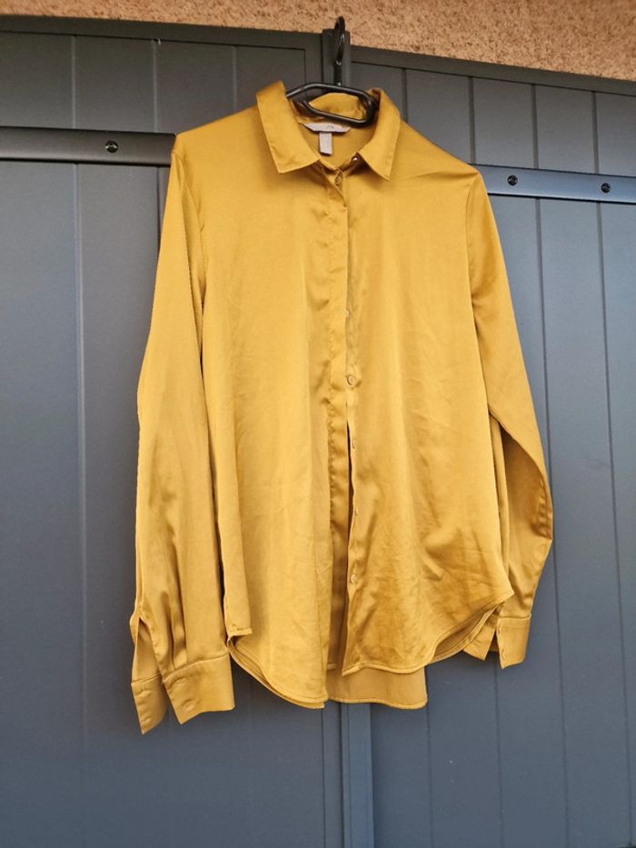 Chemise satin couleur dorée h&m - photo numéro 5