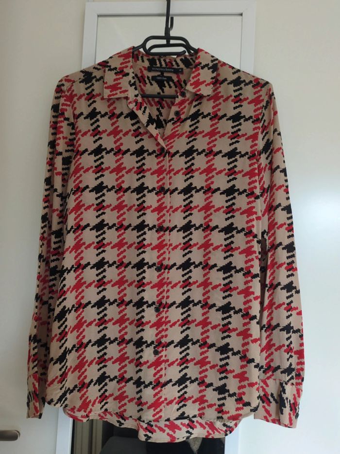 Chemise en soie motifs Monoprix 36