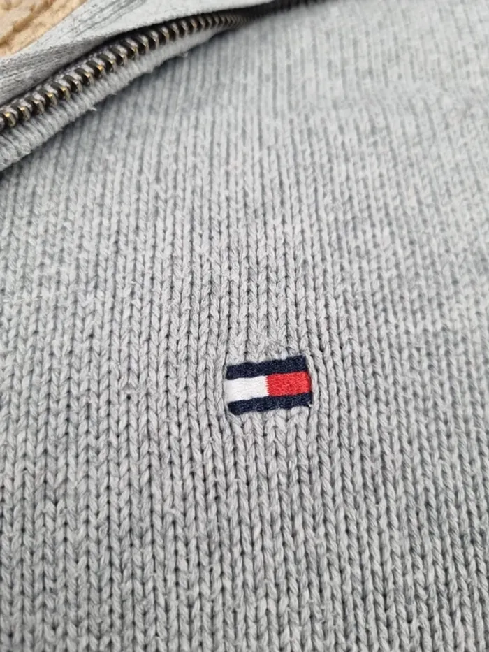 Gilet zippé fourré Tommy Hilfiger gris clair M Hommes - photo numéro 6