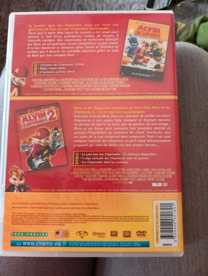 Dvd Alvin et les Chipmunks 1&2 - photo numéro 2