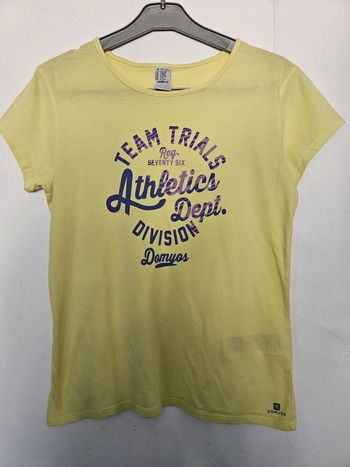 T-shirt à manches courtes fille - jaune clair - 14 ans - Domyos