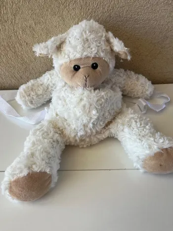 Sac à dos tout doux mouton blanc