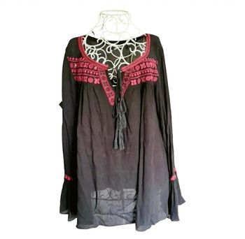 Blouse noir bordeaux M