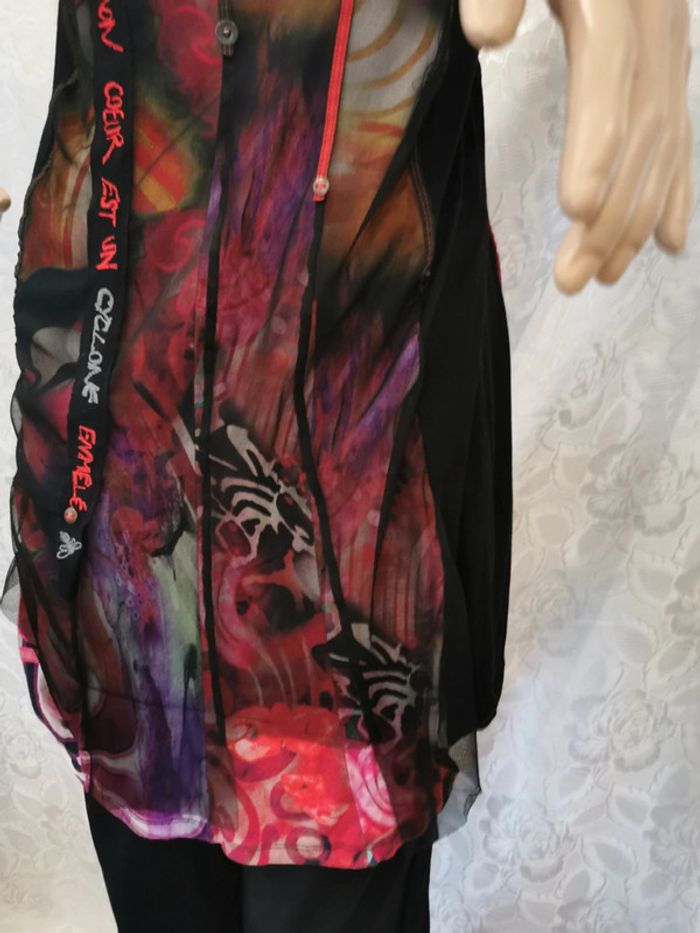 Robe. Noir - fushia. Taille 38. La Mode Est À Vous - photo numéro 6