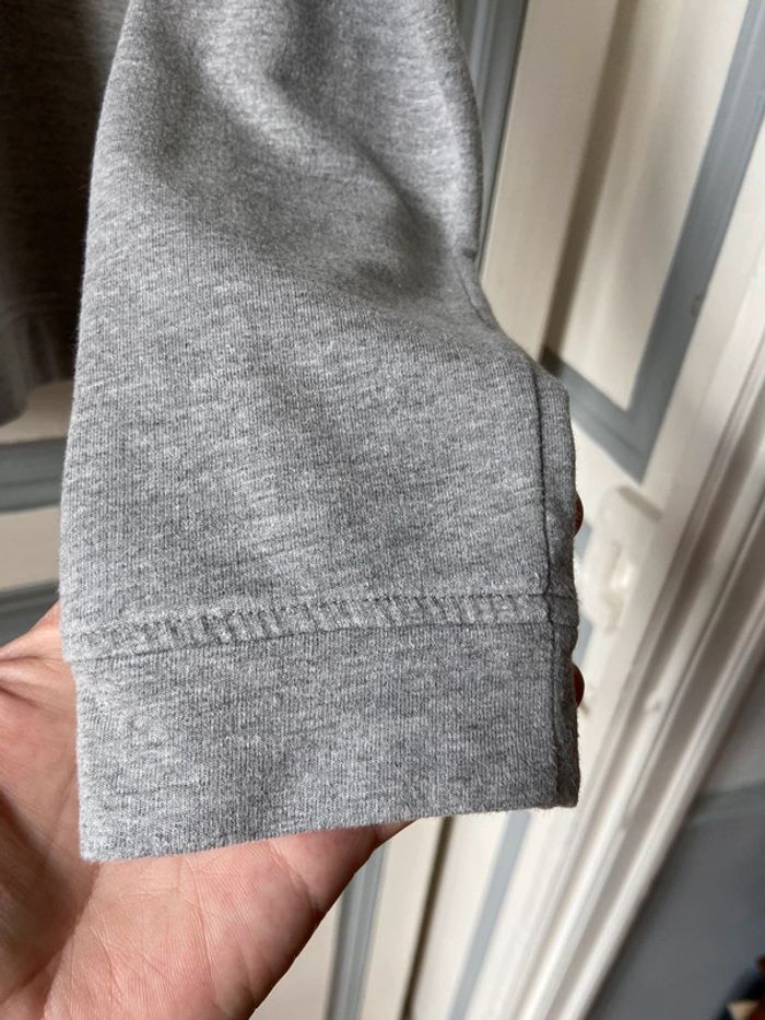 Sweat léger Pimkie gris clair col Claudine perlé taille M - photo numéro 8