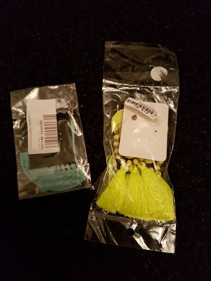Lot de 2 paires de boucles d'oreilles colorées - photo numéro 2