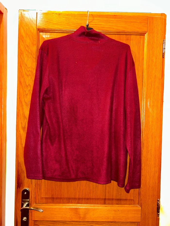 Pull polaire bordeaux - photo numéro 2