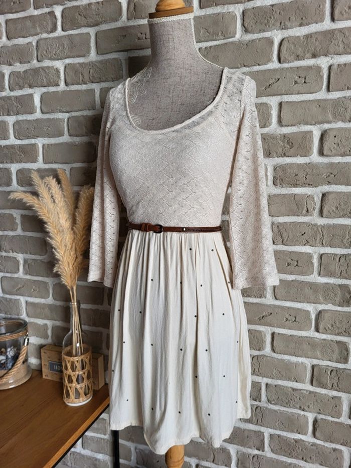 Robe bohème haut en dentelle avec ceinture - photo numéro 5