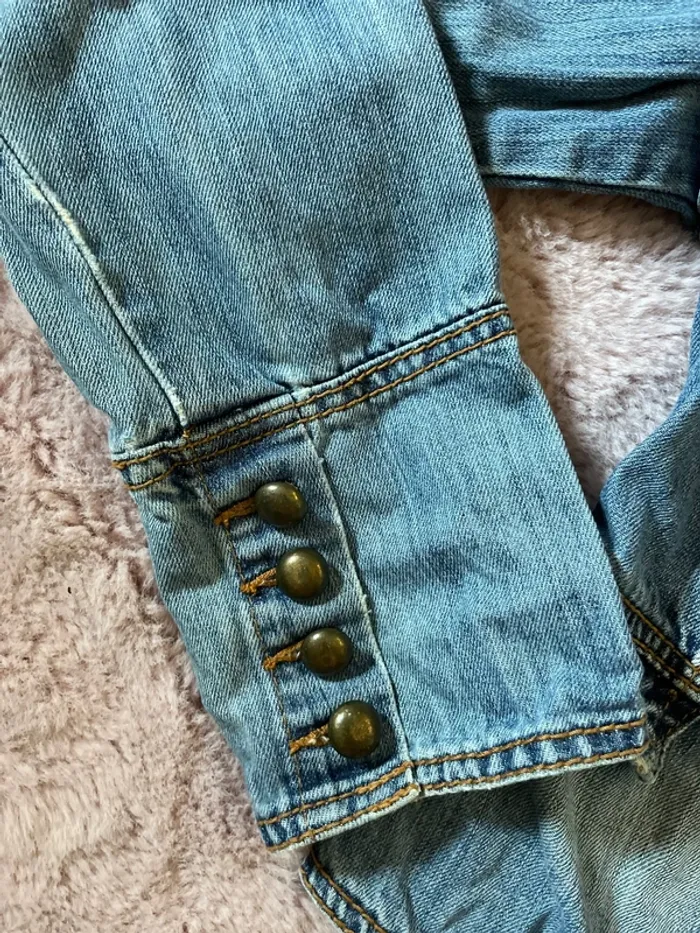 Veste en jean femme boutons style cirque - photo numéro 3