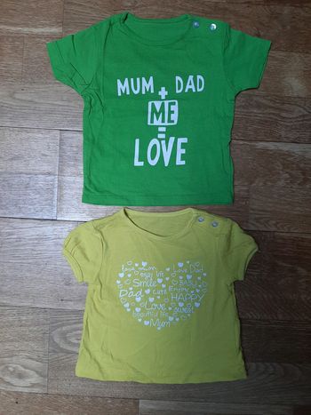 Lot de 2 t-shirts, 3mois