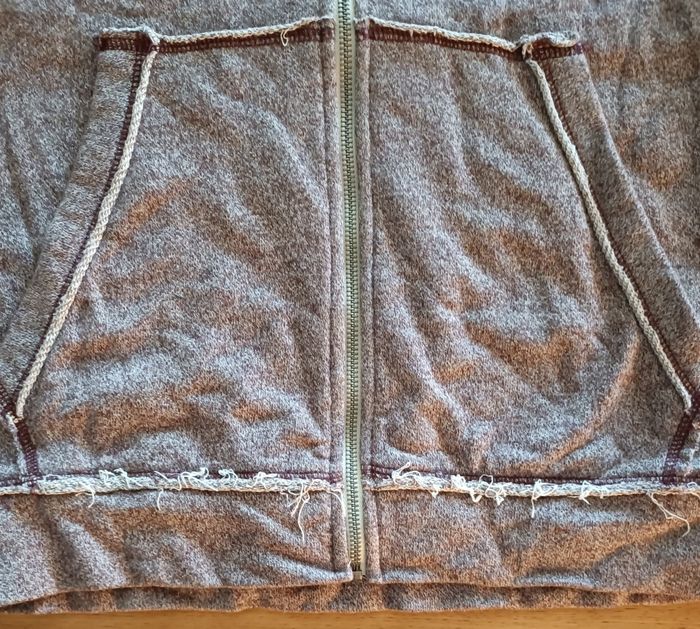 Veste gilet sweat zippé Celio bordeaux style vintage taille M homme - photo numéro 4
