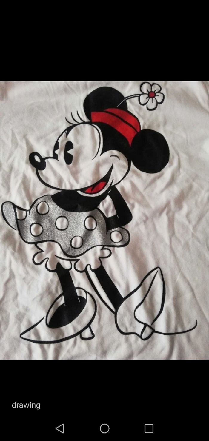 Tee shirt blanc manches courtes Disney Minnie taille S neuf - photo numéro 2