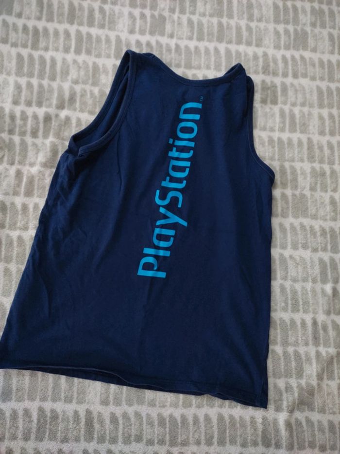 Débardeur bleu marine PlayStation taille 14 ans - photo numéro 4
