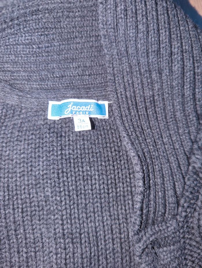 Magnifique gilet torsadé Jacadi 3 ans - photo numéro 3
