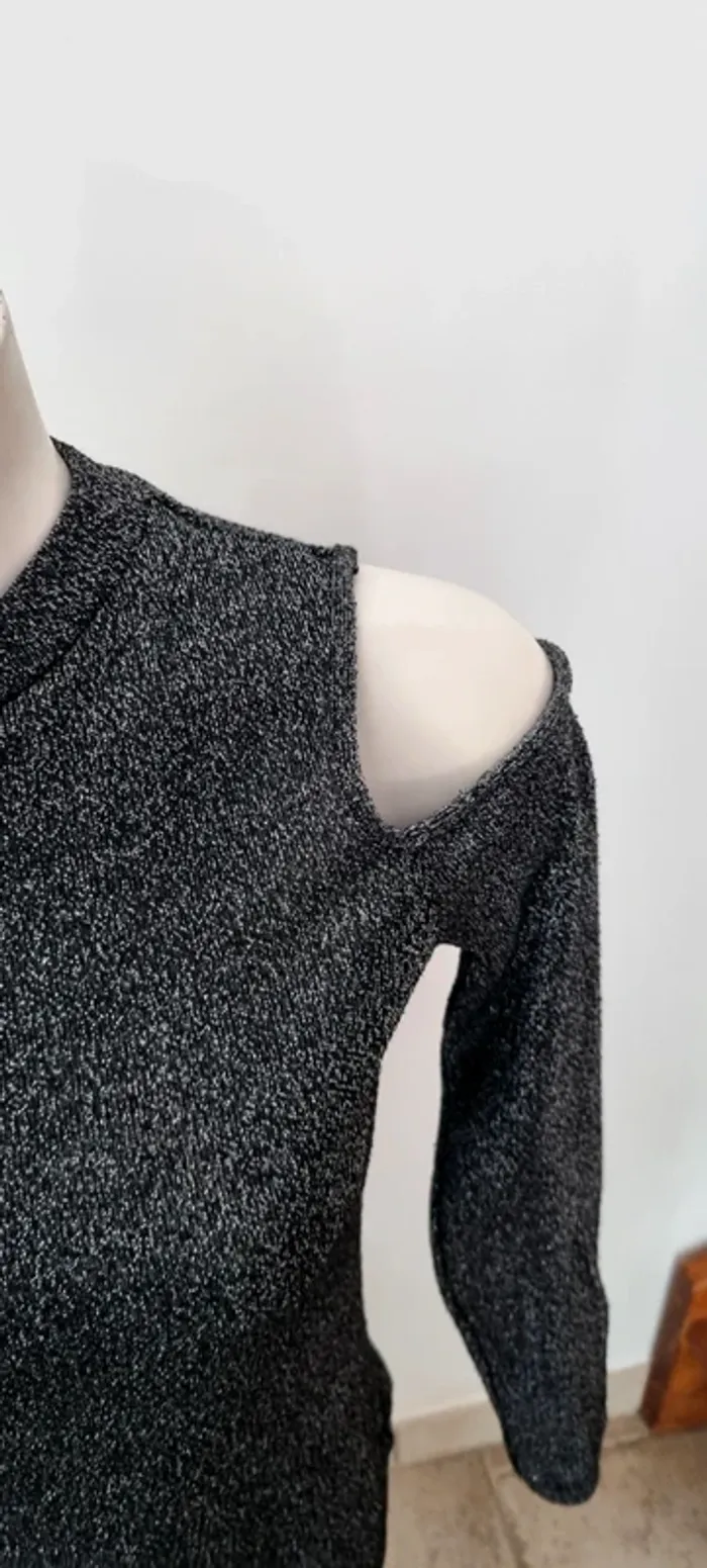 Top manches longues gris paillette grain de malice 36 - photo numéro 6