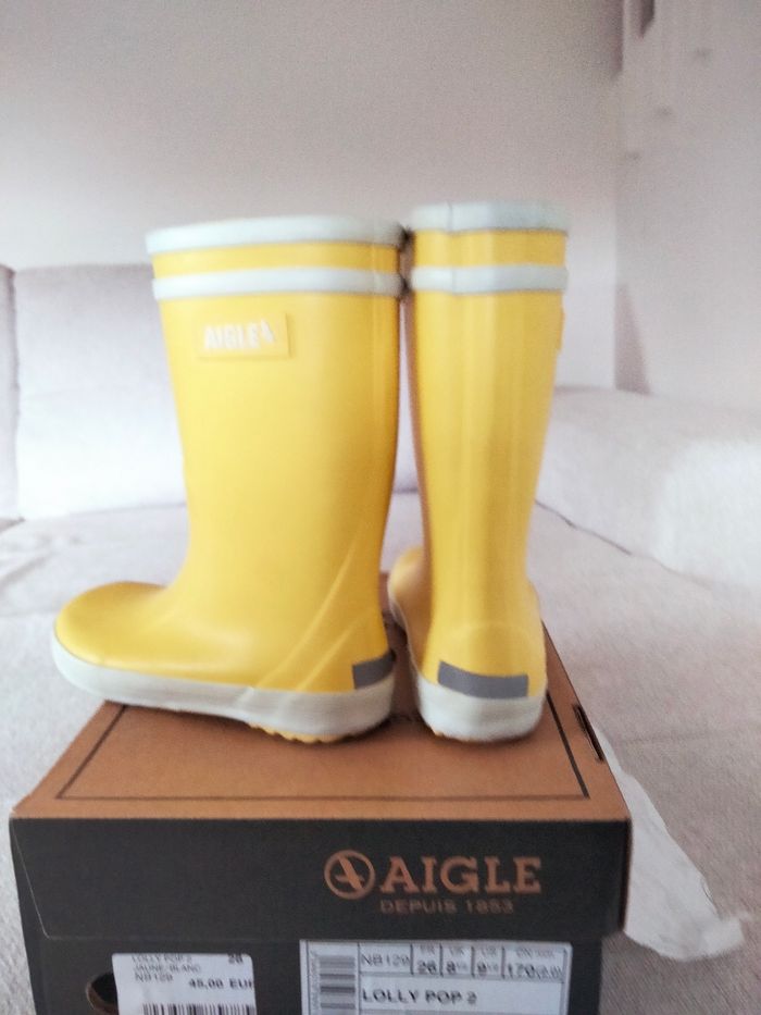 Bottes Aigle, jaune blanc - photo numéro 2