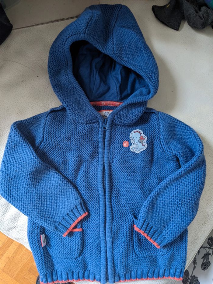 Gilet à capuche Sergent Major 18 mois 80 cm bleu