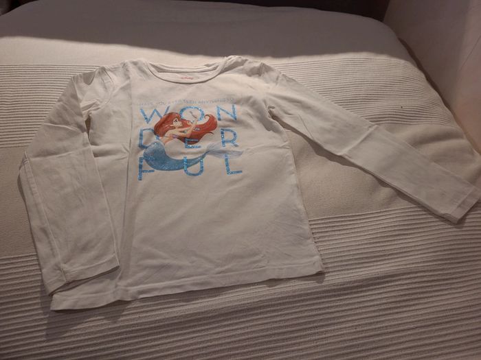 T shirt manches longues la petite sirène 8ans